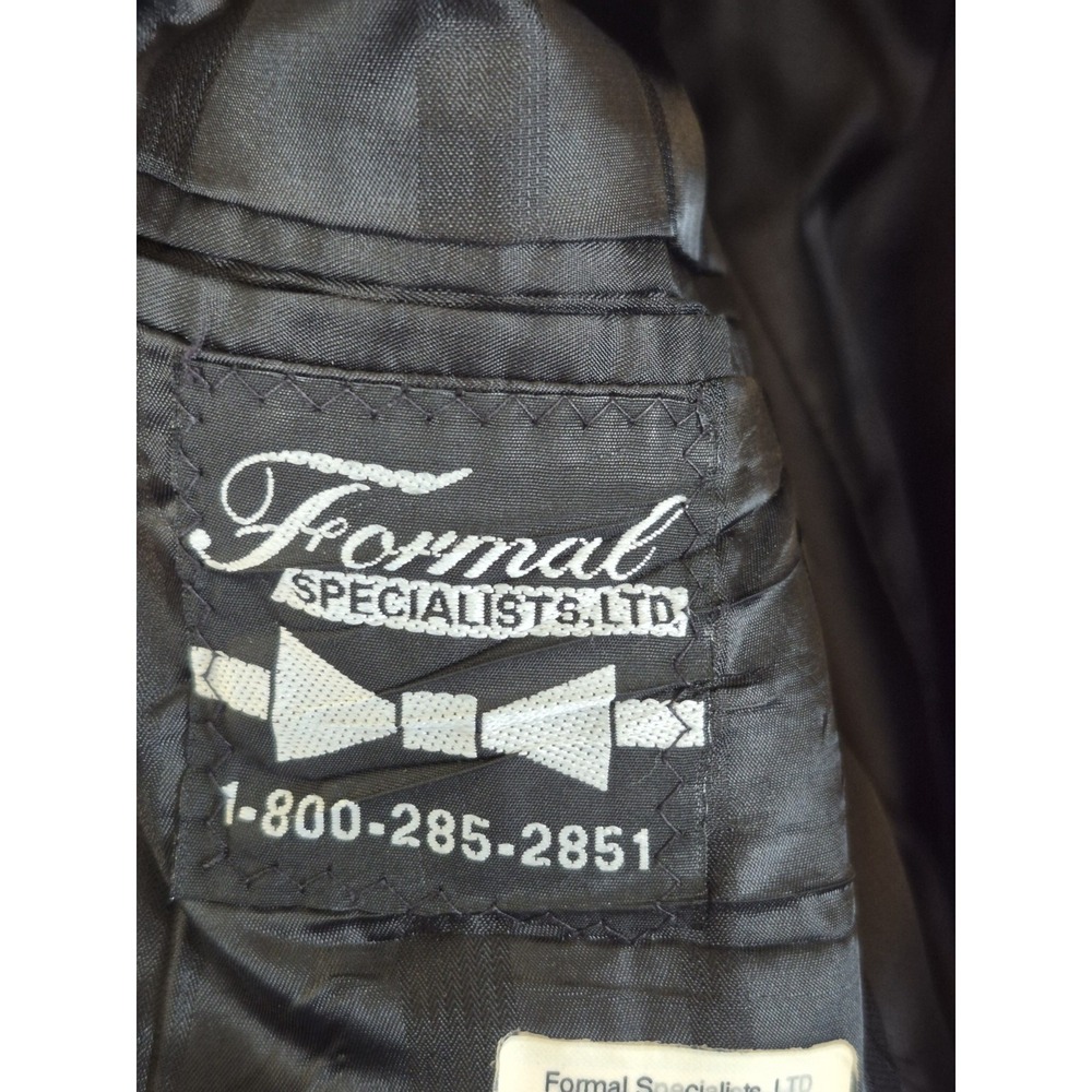 Men's Black 3-Button Tuxedo Jacket by Formal Specialists 42R , Bottoms 34R - Picture 7 of 7